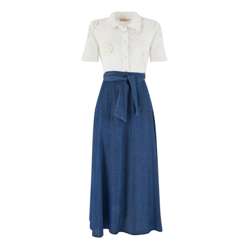 Yes Zee Abito midi Abito Donna midi sangallo S - Francavilla Moda